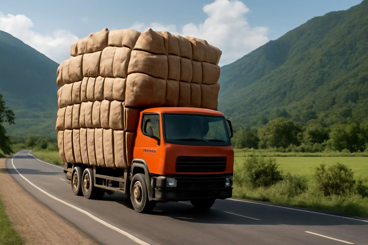 freight transport by road meaning in hindi